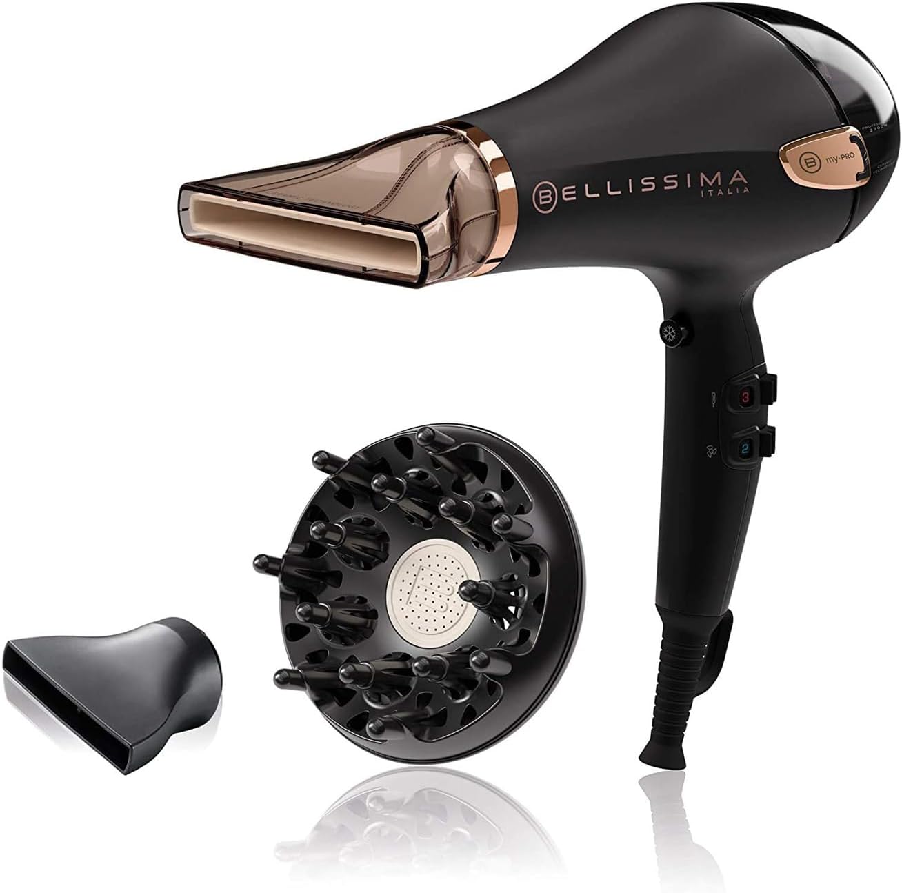 Bellissima Imetec Ceramic P5 3800 fén na vlasy, čierny