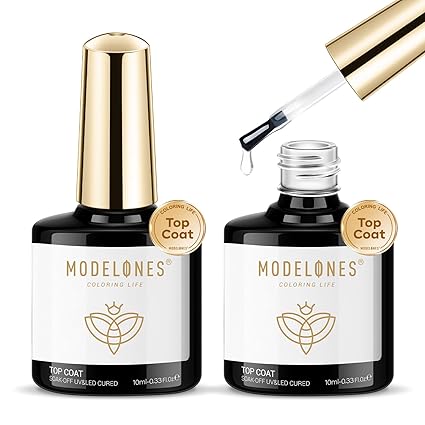 Modelones Gel Top Coat, 2 ks, číry lesklý 10ml