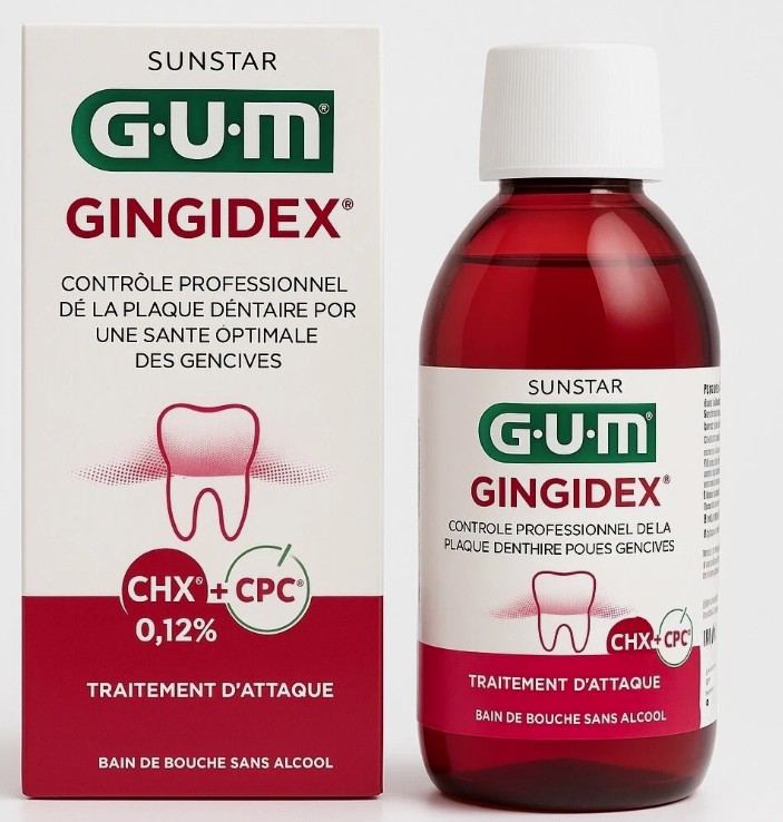 SUNSTAR GUM Gingidex ústna voda na krátkodobé použitie 300 ml-poškodená krabička