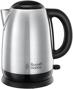 Russell Hobbs Adventure elektrická kanvica [výkonná a štýlová] (1,7 l, 2400 W) 23912-70 farba Brúsená oceľ