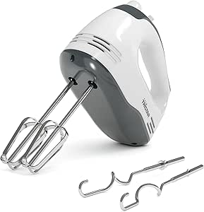 Tristar Ručný mixér 5 rýchlostí, 200 W, ergonomický, metlička a hák na cesto z nehrdzavejúcej ocele, časti vhodné do umývačky riadu, bez BPA MX-4203, Rozbalený