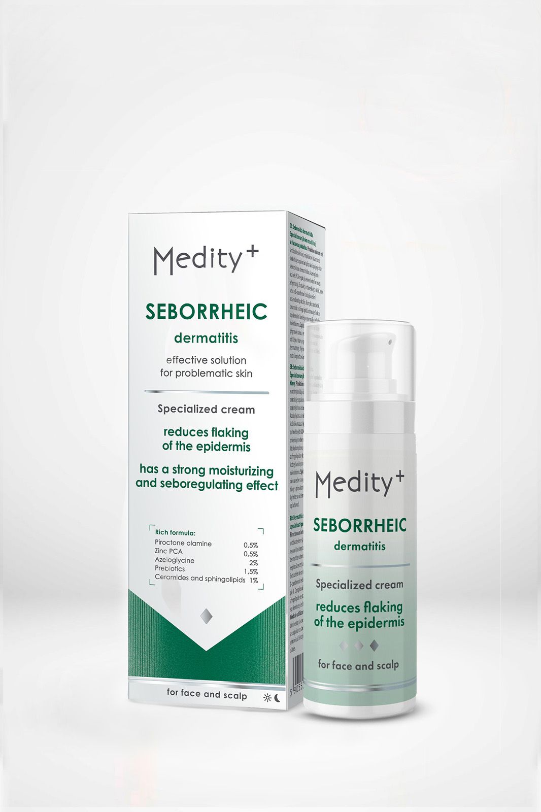 Nakupuj Zdravo Medity+ Seborrheic Dermatitis – dermokozmetický krém na seboroickú dermatitídu pre tvár a vlasovú pokožku