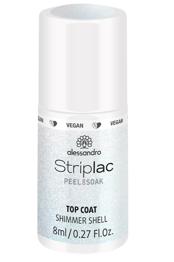 Alessandro Striplac Peel or Soak Top Coat Shimmer shell, 8ml