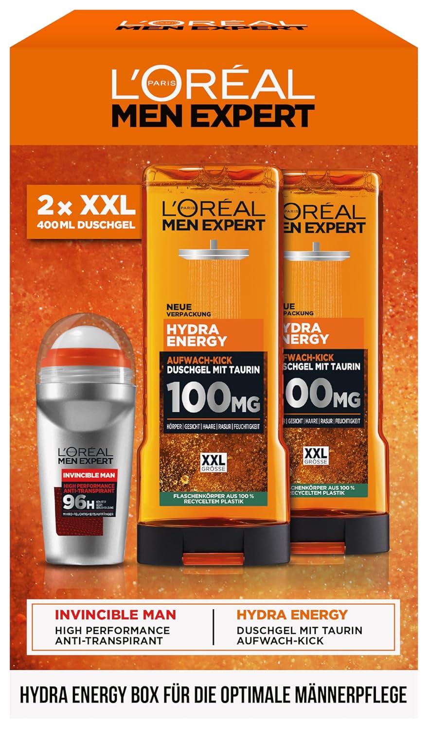 L'Oréal L'Oreál Men Expert Sada hydra energy, 50 ml + 2x 400ml