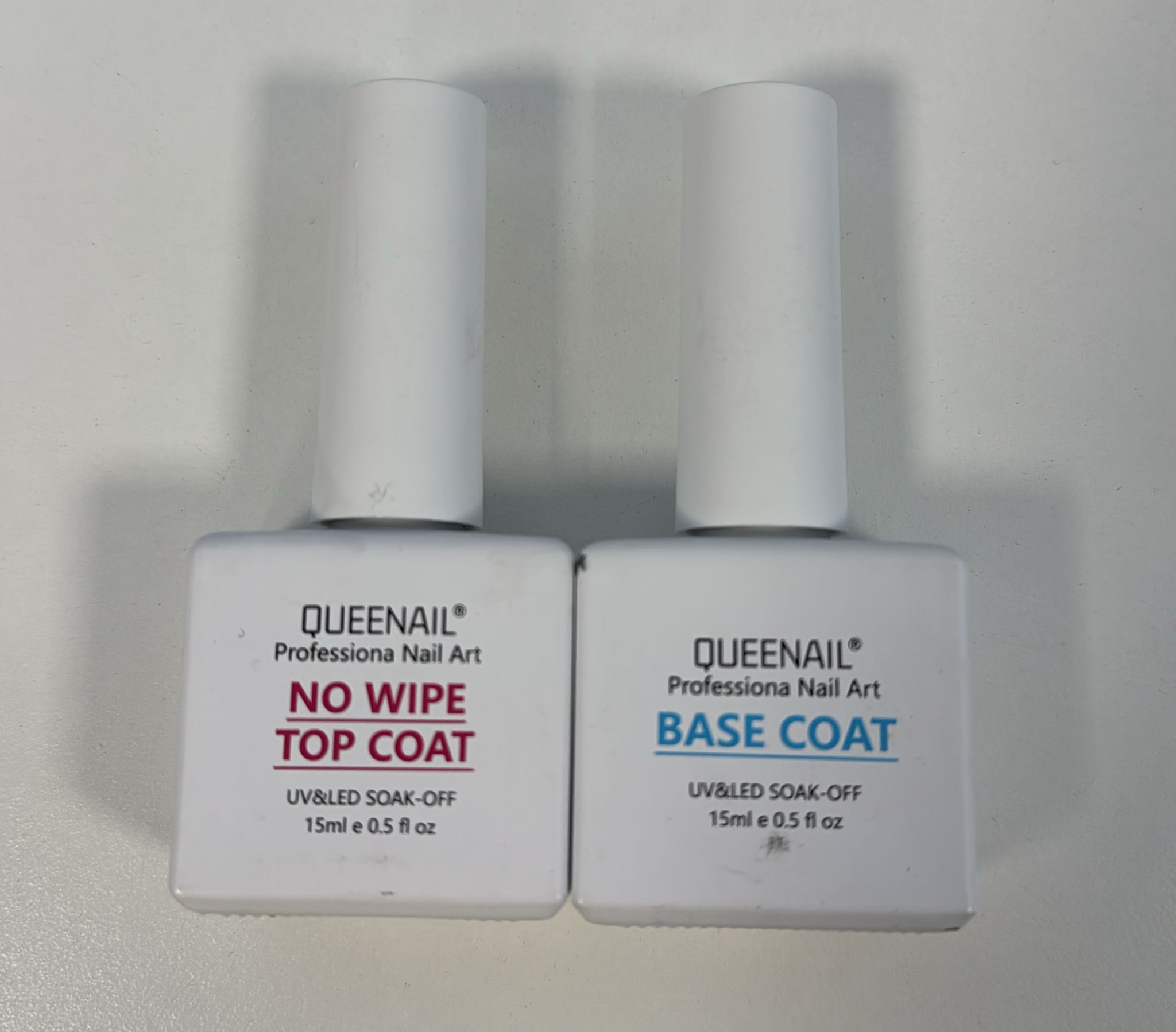 QUEENAIL Profesionálny Base Coat & No Wipe Top Coat 2x15ml /bez krabičky/