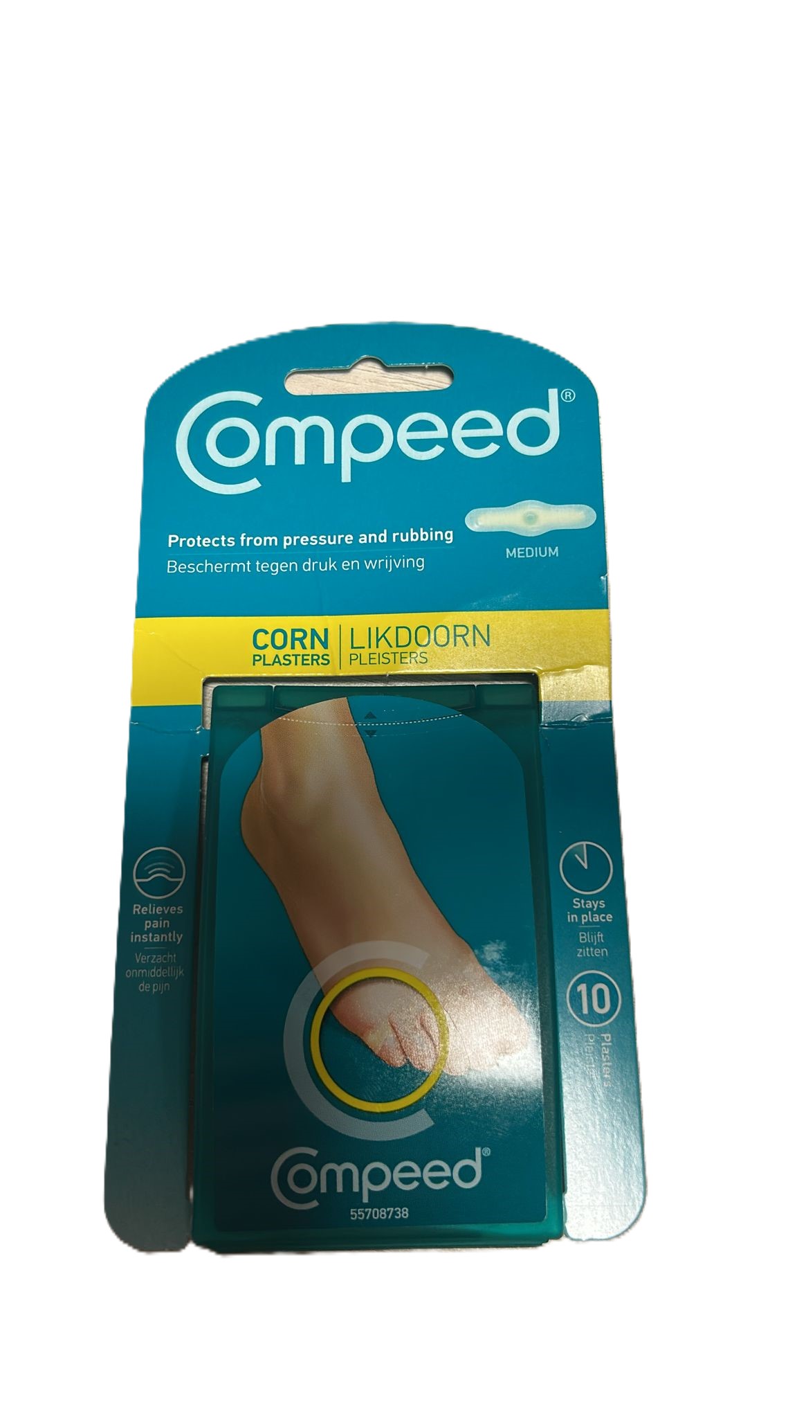 Compeed CORN Náplasti stredná veľkosť, dlhotrvajúce, 10 kusov