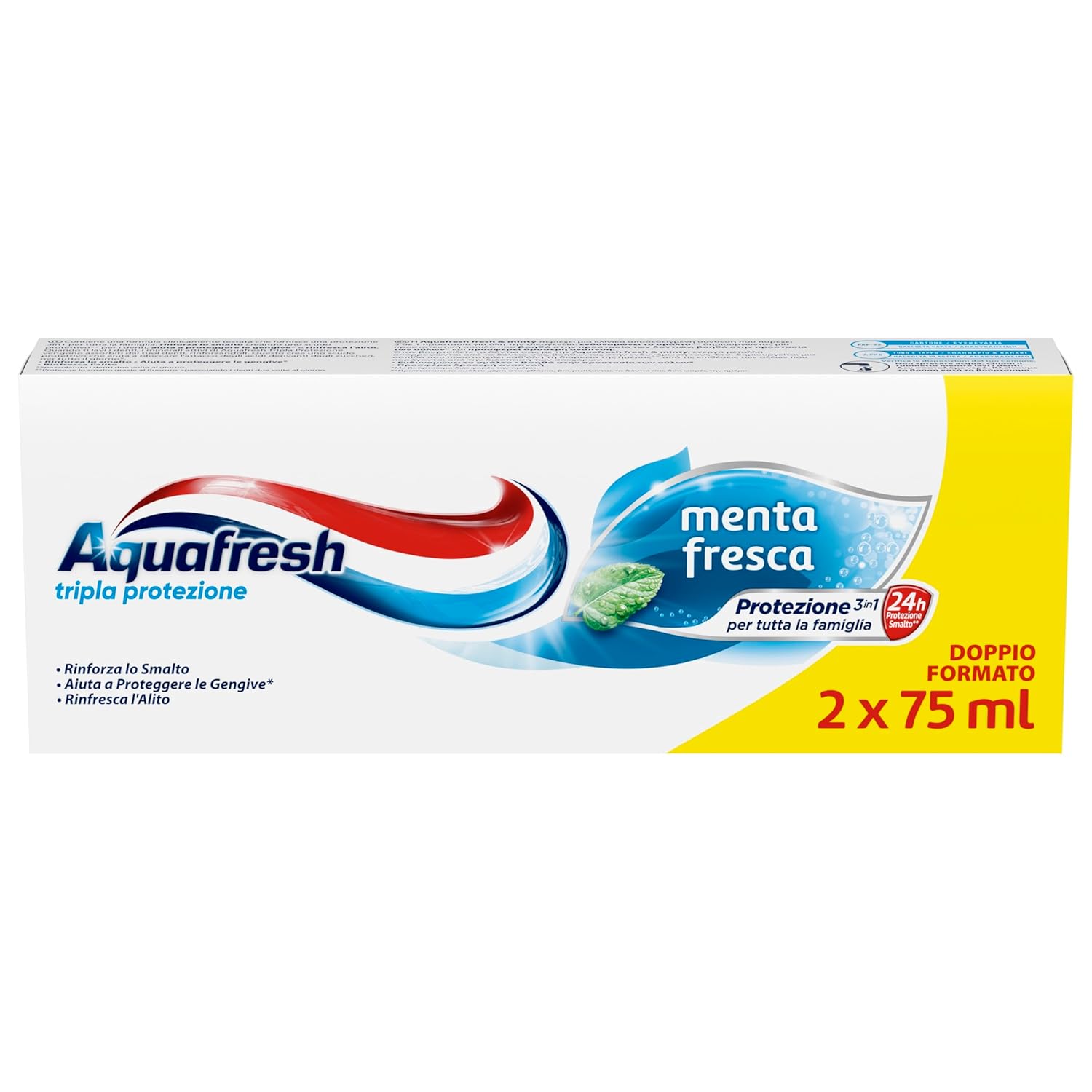 Aquafresh Triple Protection, zubná pasta 3 v 1 pre celú rodinu 2x75ml