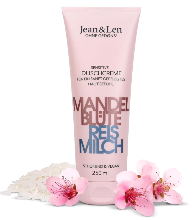 Jean & Len Sprchový gel Almond Blossom & Rice Milk, 250 ml