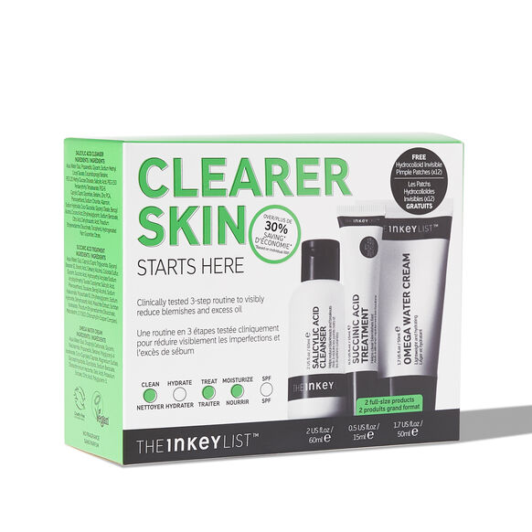 THE INKEY LIST – Clearer Skin Starts Here Set /chýbajú darčekové náplasti./