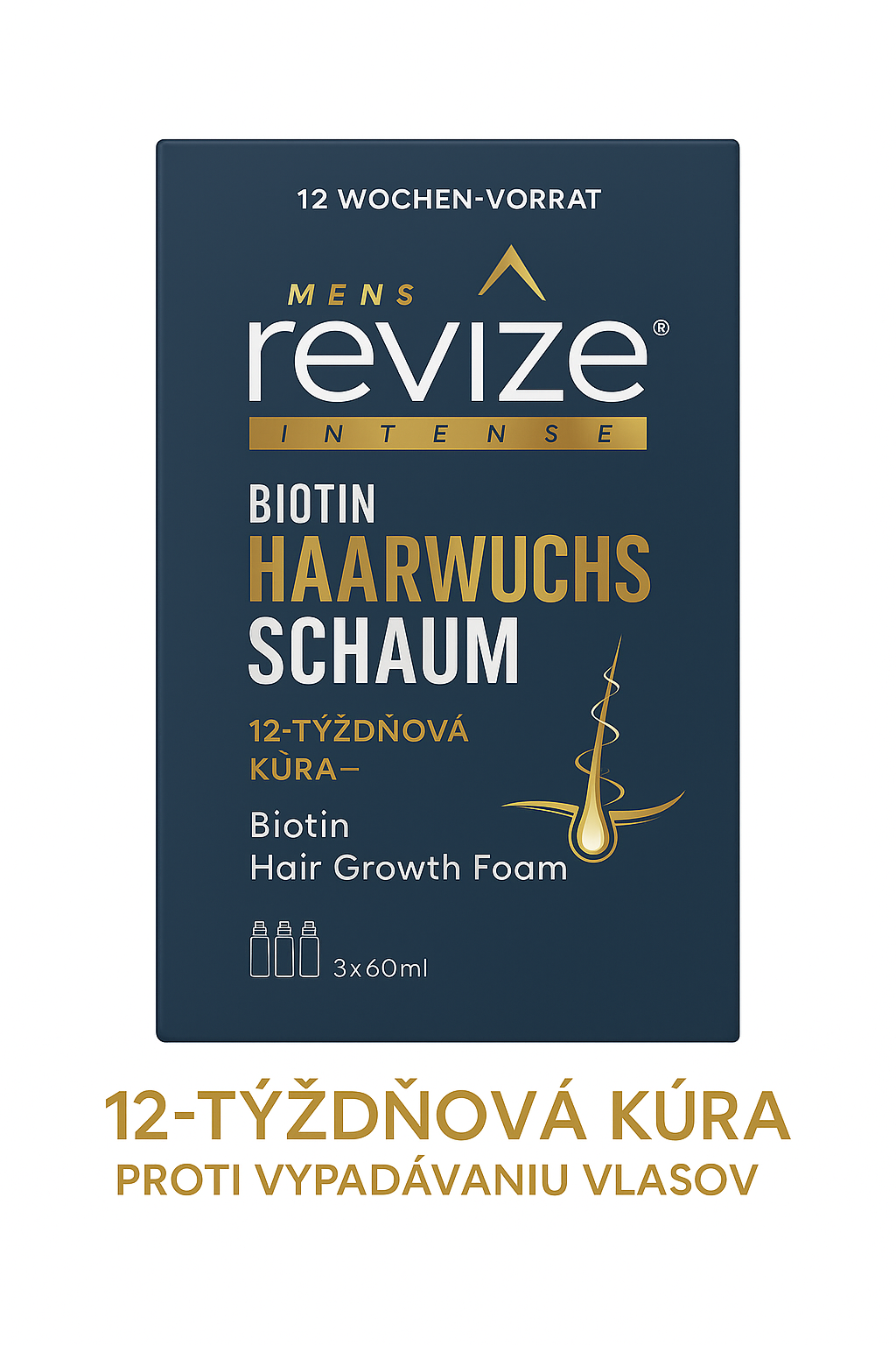Revize Intense Men’s Pena na podporu rastu vlasov s biotínom 3x60ml