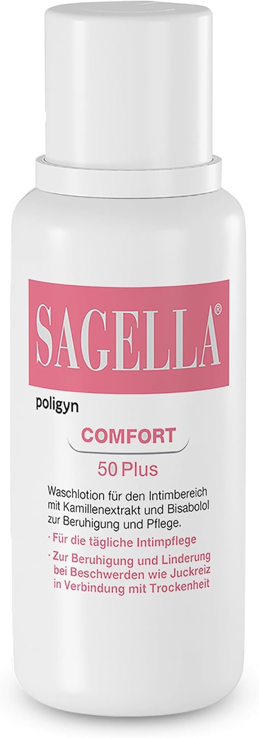 Sagella Poligyn Comfort 50 Plus – Intímny umývací gél s harmančekom a bisabololom (500 ml)