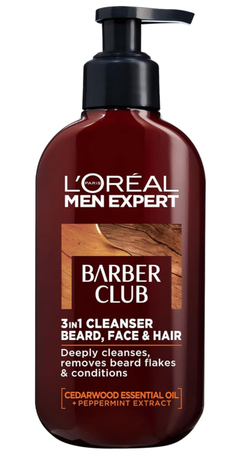 L'Oréal Barber Club 3v1 čistiaci prípravok 200 ml