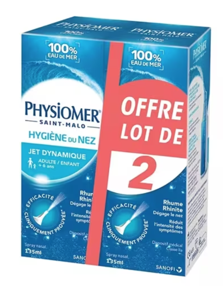 PHYSIOMER Na prečistenie nosových dutín 2 x 135 ml