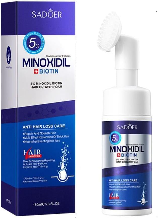 SADOER Minoxidil + Biotín sérum na rast vlasov 150 ml-poškodená krabica