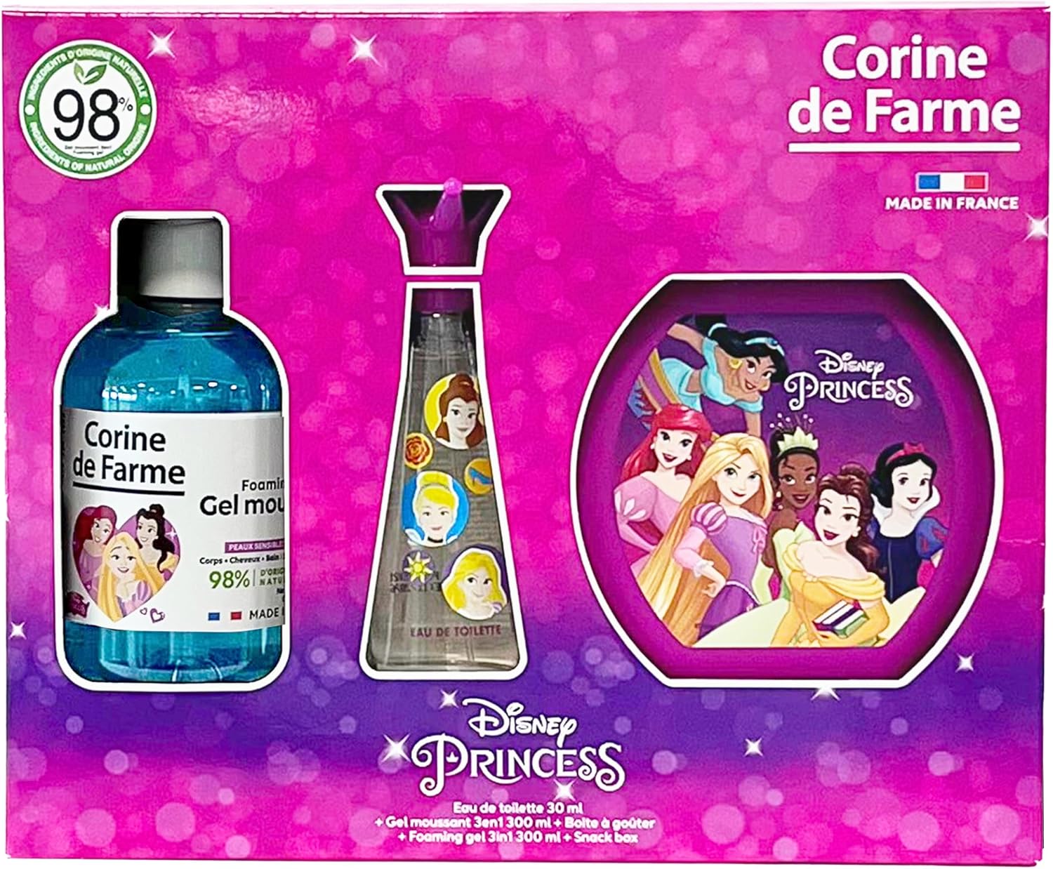 Corine de Farme - Princezná sada s toaletnou vodou 50 ml, penou do kúpeľa 300 ml a darčekovou krabičkou