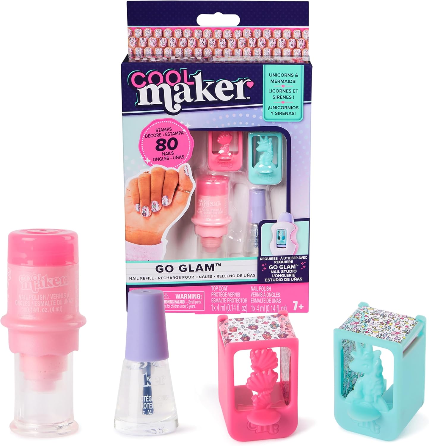 Cool Maker Cool MAKER, náplň do pečiatky na nechty GO GLAM s motívmi jednorožcov a morských panen