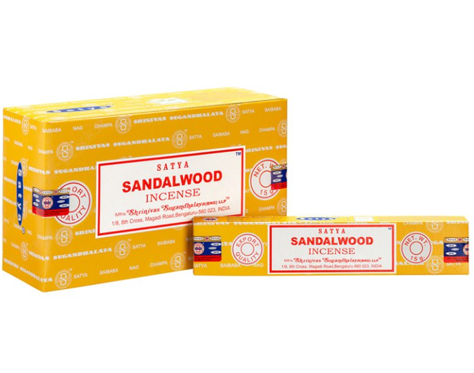 Satya Nag Champa Sandalwood Incense Sticks Box -  Set vonných tyčiniek 12ks