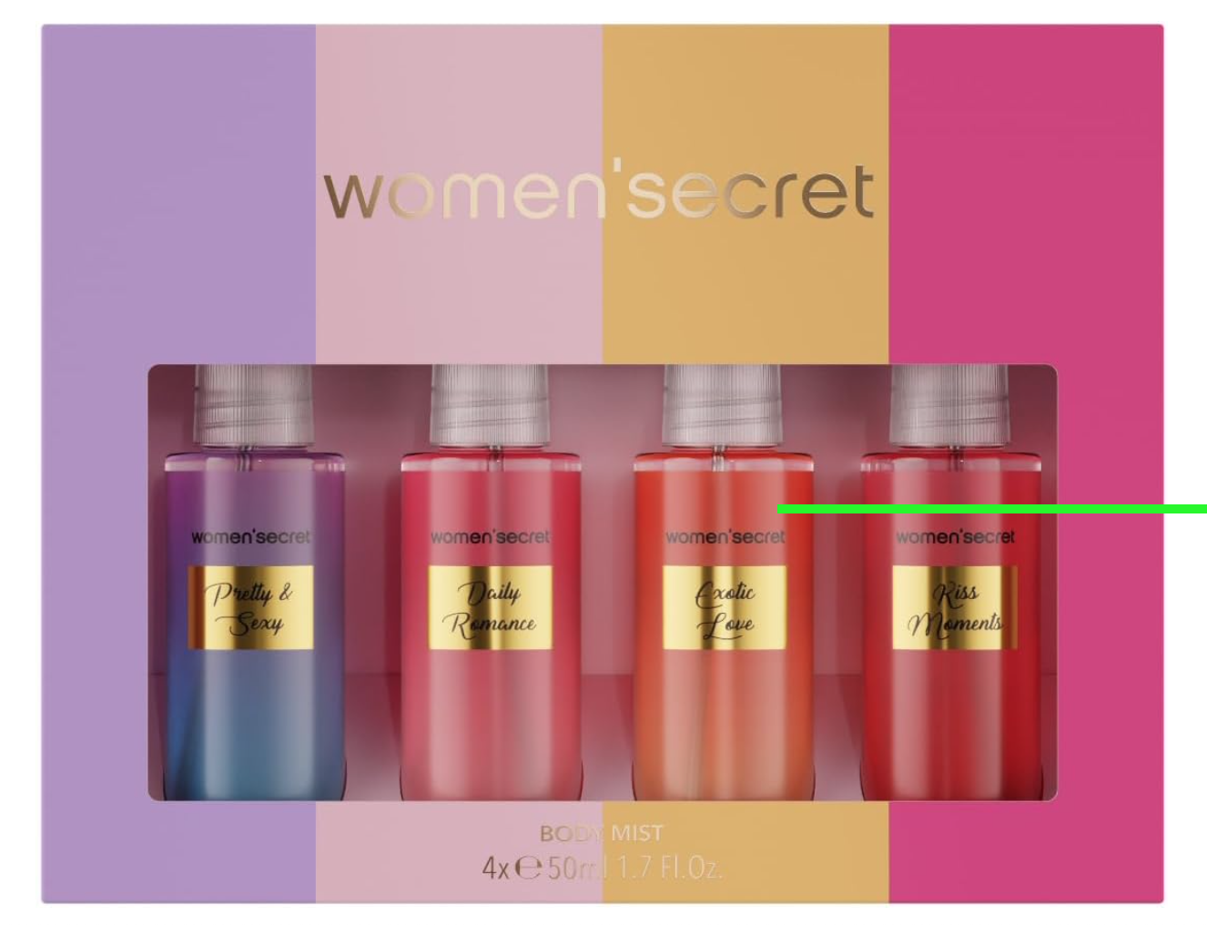 women's secret WOMEN'SECRET Body Mist Color Set 4x50ml (chýba časť obsahu)