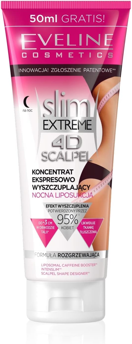 Eveline Cosmetics Slim Extreme 4D Scalpel Koncentrát Rýchleho Zoštíhľovania na Noc 250 ml