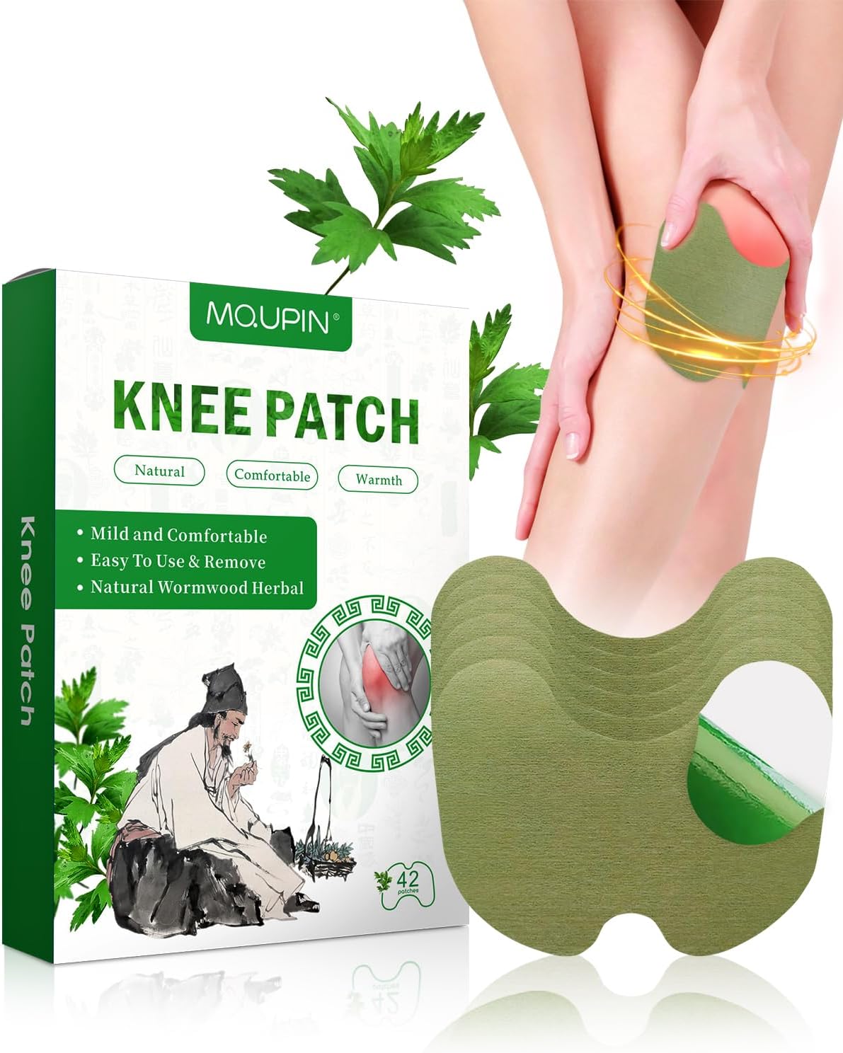 MQUPIN Náplasť na úľavu od bolesti kolena, 42 ks