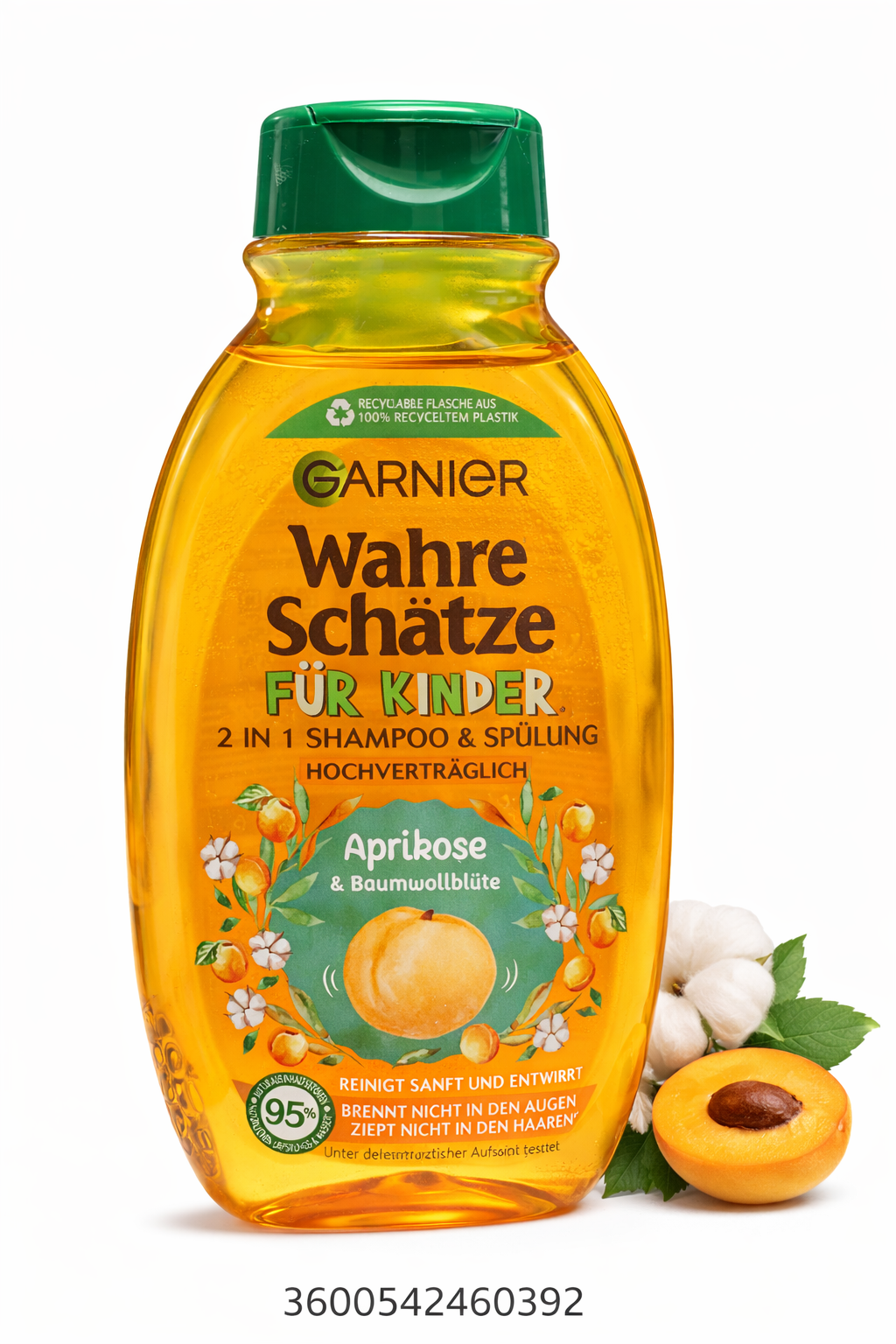 Garnier Wahre Schätze Für Kinder – 2v1 šampón a kondicionér Marhuľa & Kvet bavlny (250 ml)