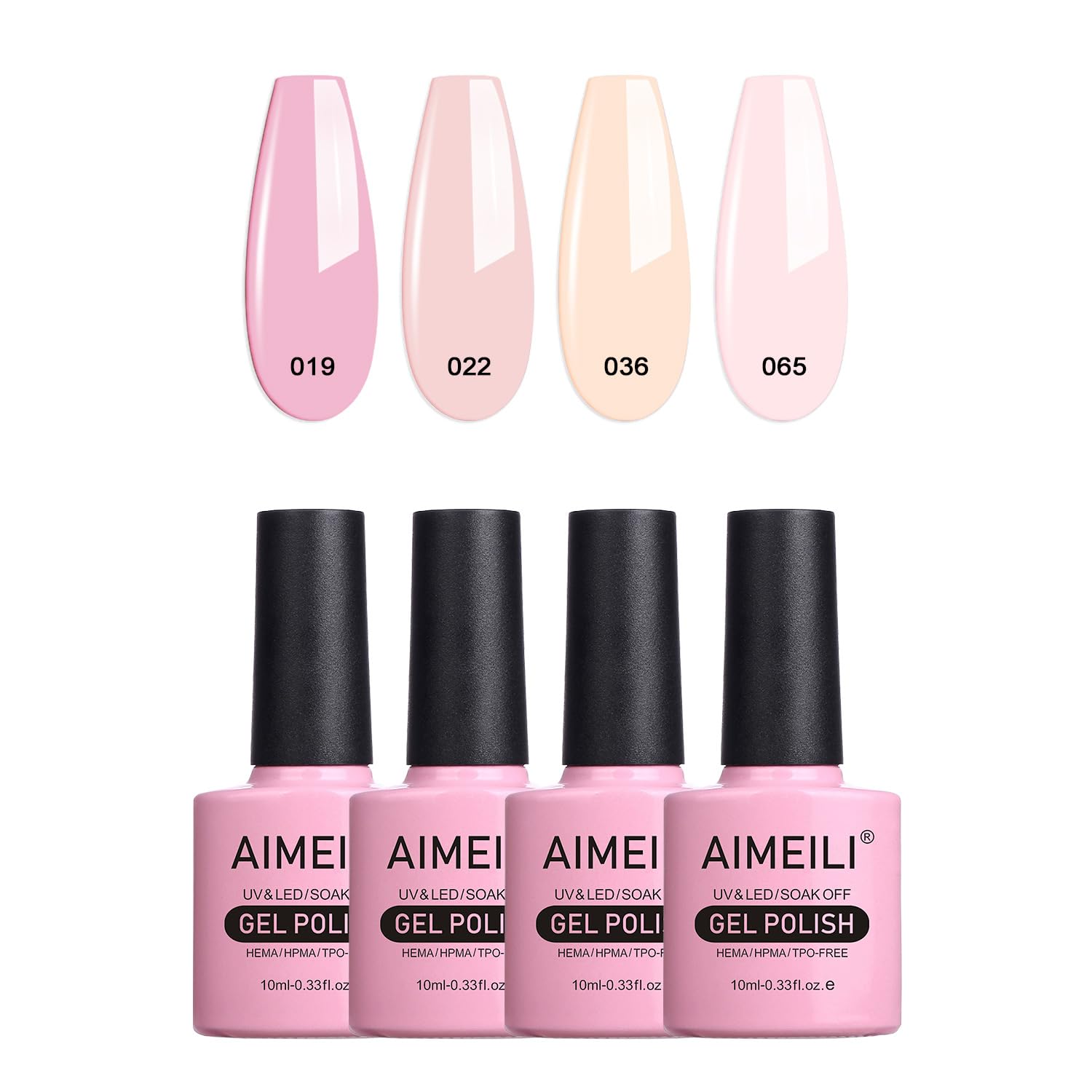 AIMEILI Gel lak SET4-17 – sada 4 ks (10 ml)