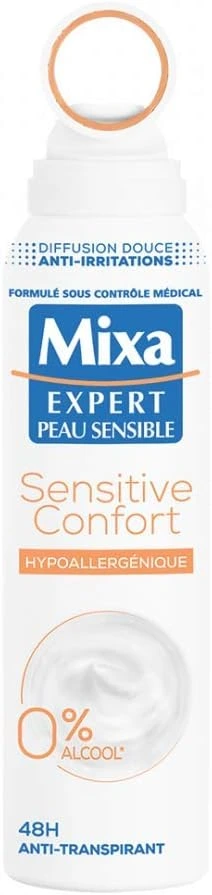 Mixa Dámsky antiperspirant dezodorant Sensitive Comfort hypoalergénny 150 ml