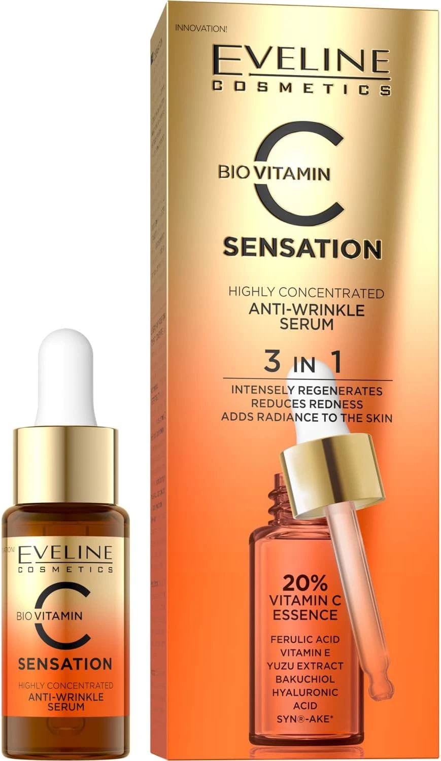 EVELINE Expert C SENSATION vysoko koncentrované omladzujúce sérum proti vráskam 3v1, 18ml, EXP: 03/2026