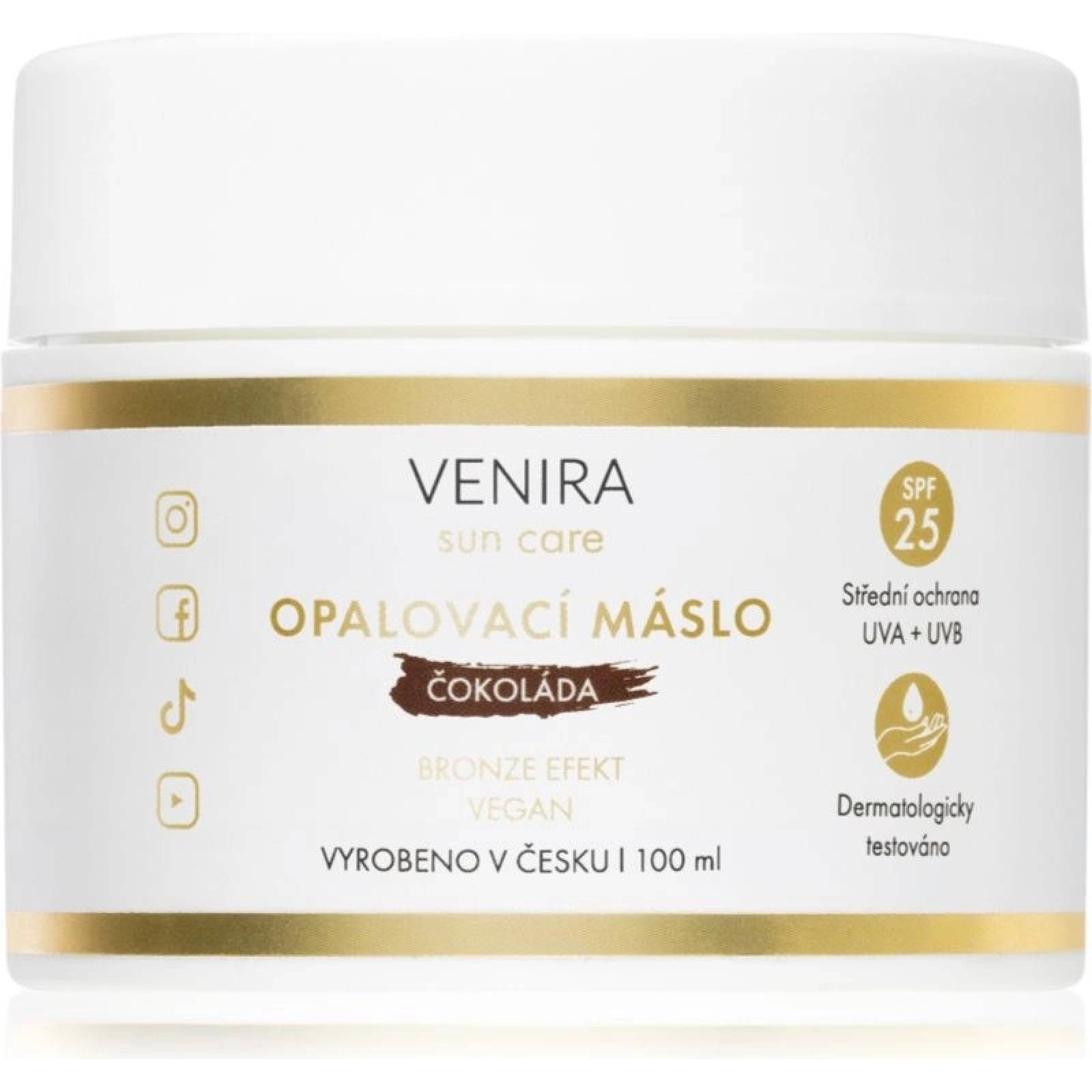 VENIRA opaľovacie maslo, bronze, SPF 25 / čokoláda, 100 ml, EXP: 04/2026