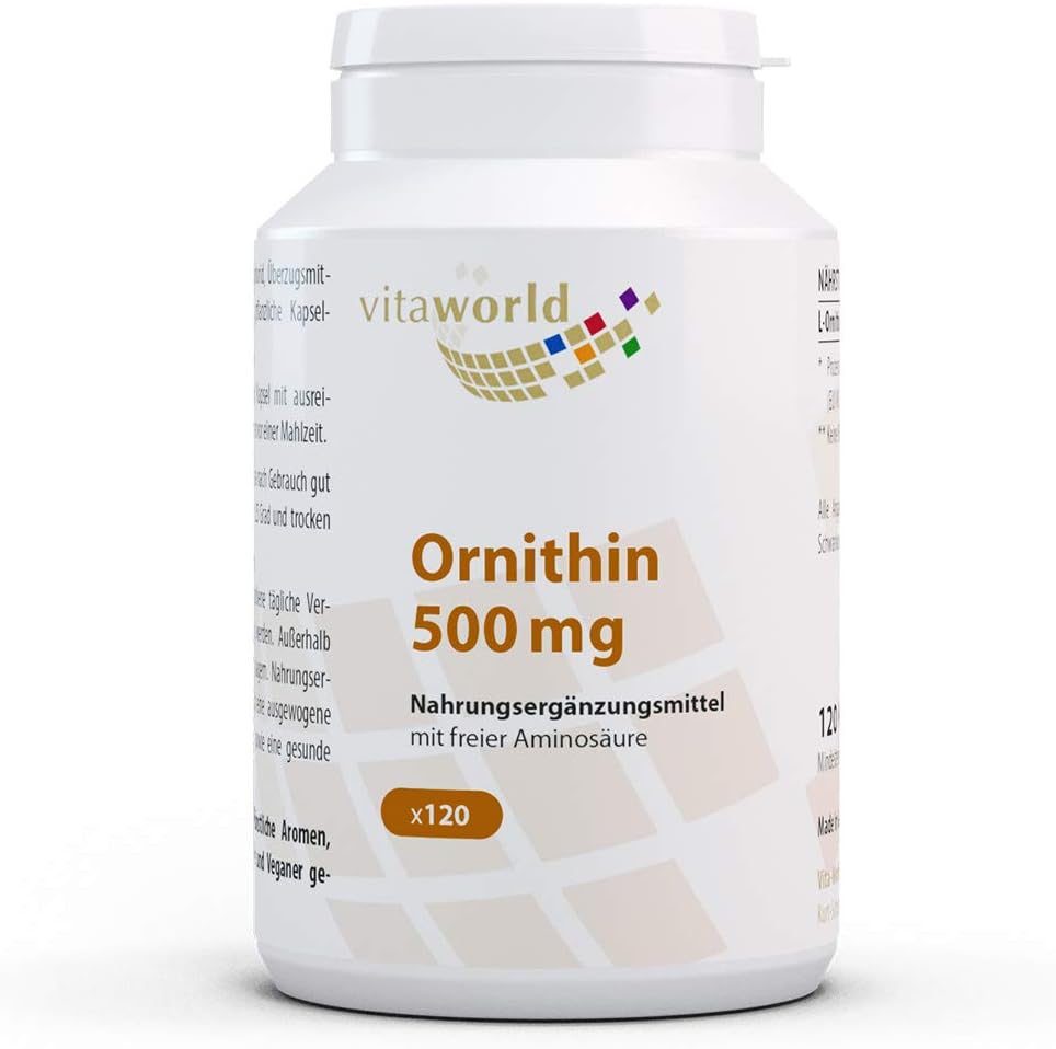 VITAWORLD Vita World L-ornitín 500 mg 120 kapsúl Exp.: 02/2026