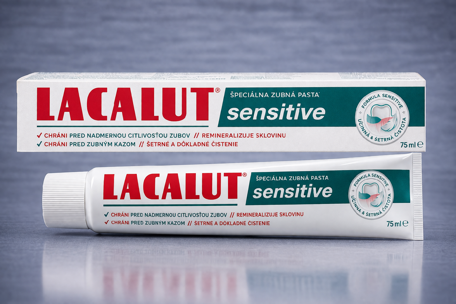 E-shop Lacalut Sensitive – zubná pasta pre citlivé zuby (75 ml)