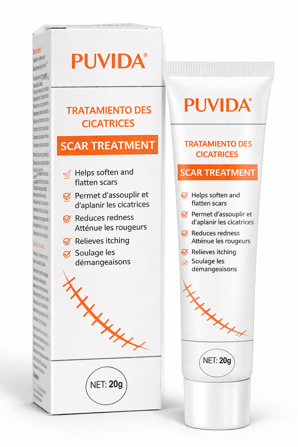 E-shop PUVIDA Scar Treatment – krém na jazvy 20 g