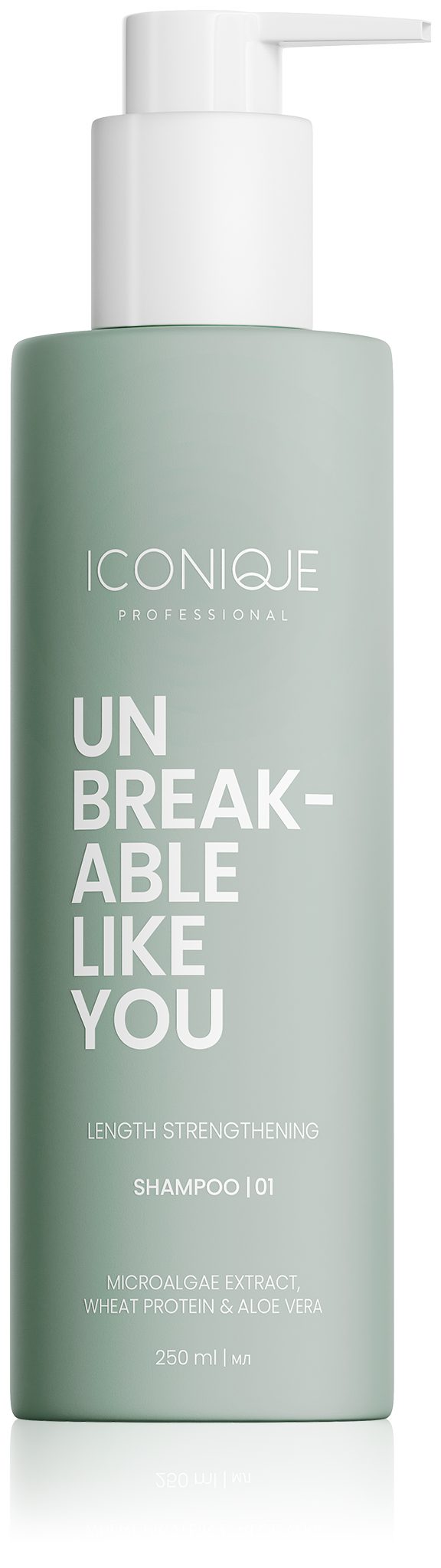 E-shop ICONIQUE UNBREAKABLE LIKE YOU šampón 250ml - posilnenie a starostlivosť o dlhé vlasy (poškodený aplikátor)