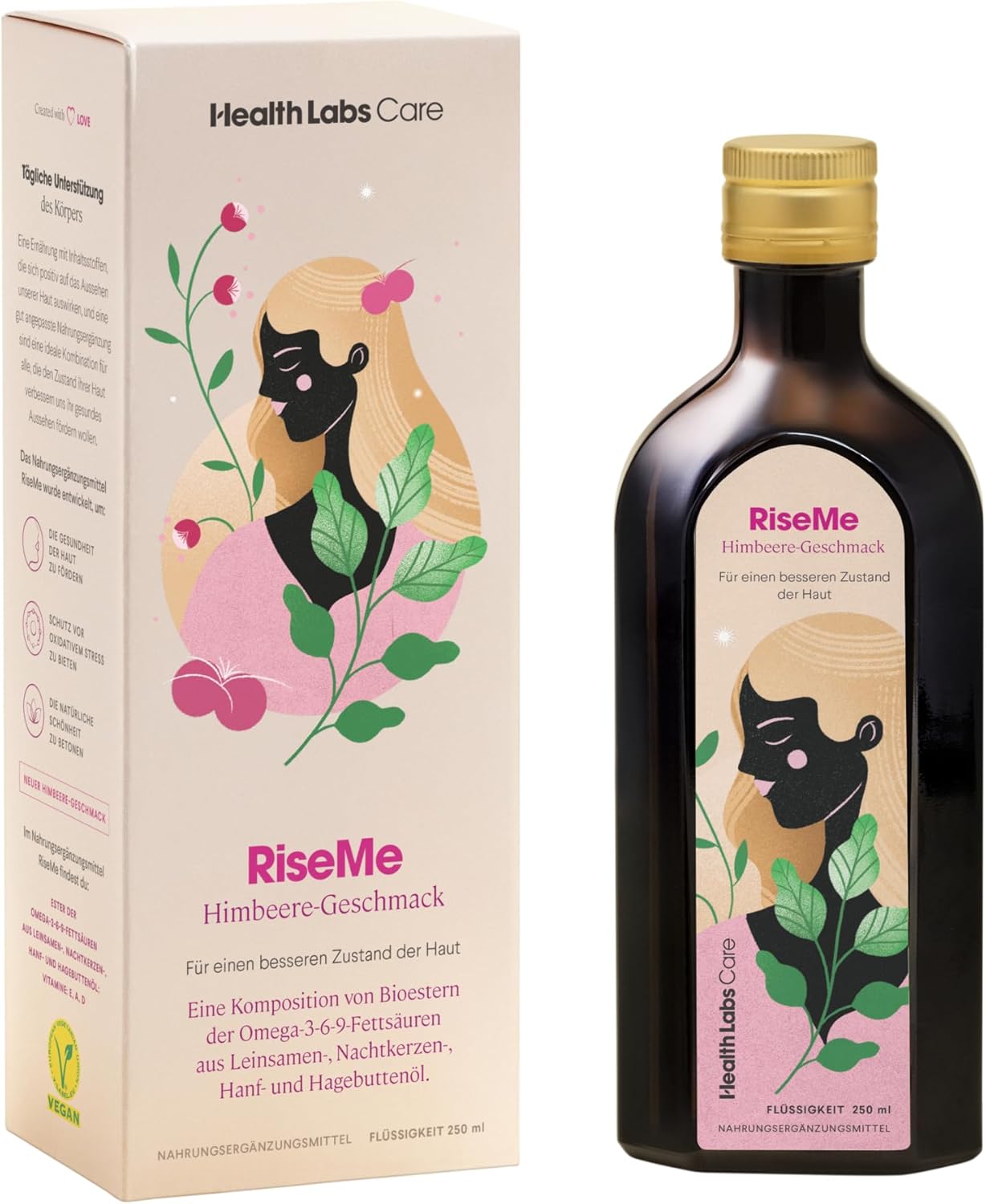 Health Labs Care RiseMe Omega-3-6-9 mastné kyseliny s vitamínmi A, E a D 250 ml Exp.: 03/2026