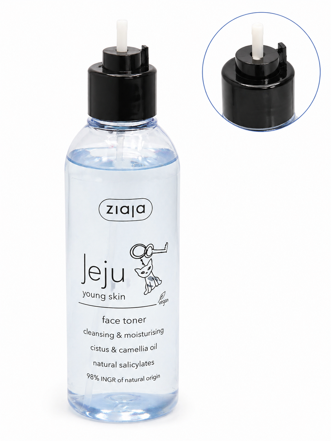 ZIAJA Jeju Young Skin pleťové tonikum 200 ml ( poškodený aplikátor)