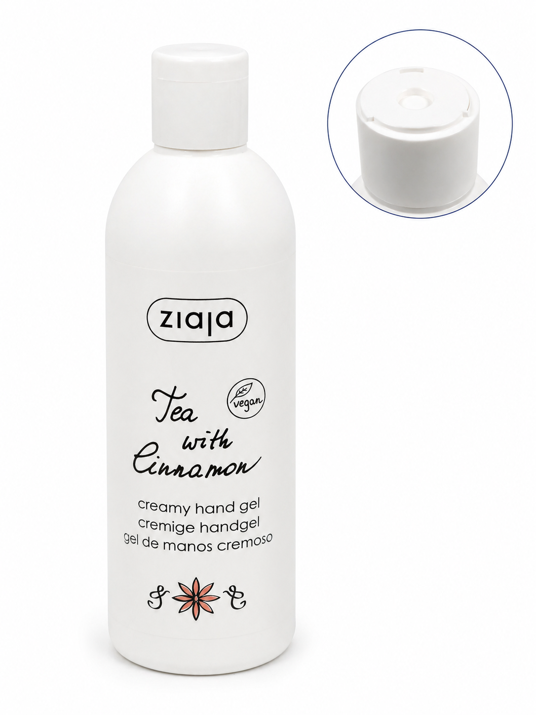 ZIAJA Tea with Cinnamon krémový gél na ruky 250 ml (poškodený aplikátor)