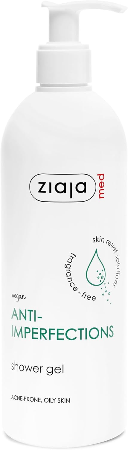 Ziaja Med Sprchový gél proti nedokonalostiam pre mastnú pleť alebo pleť so sklonom k ​​akné 400 ml-(poškodený aplikátor)