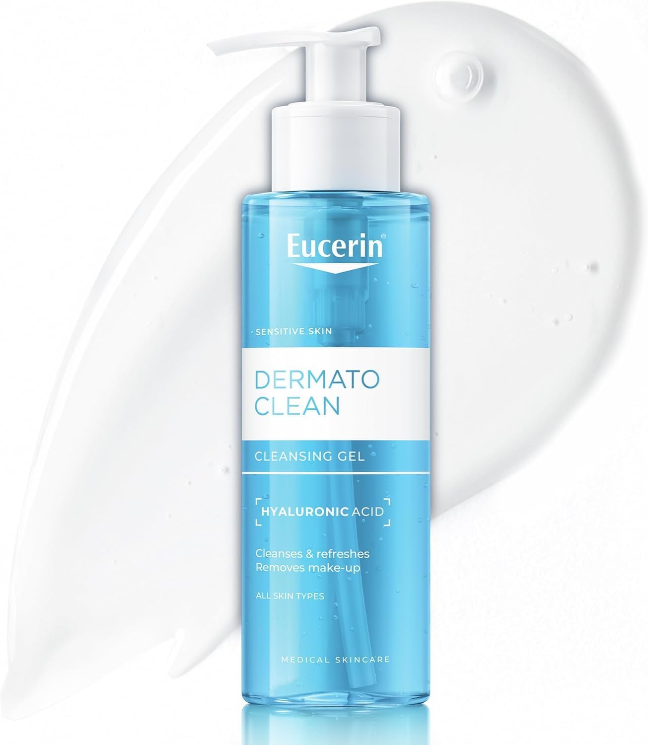 Eucerin DermatoCLEAN [HYALURON] Osviežujúci čistiaci gél 200 ml-(poškodený aplikátor)