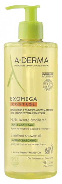 A-DERMA Exomega Control sprchový olej 500 ml-(poškodený aplikátor)