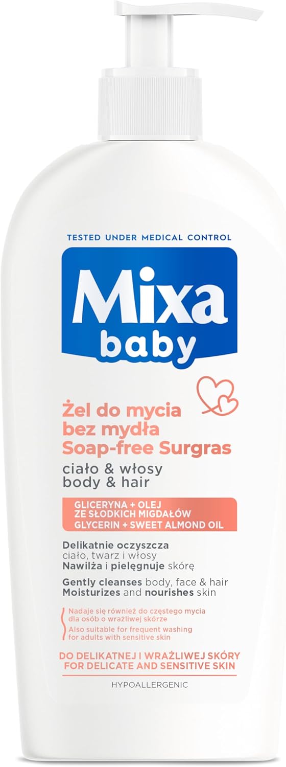 Mixa Baby Fine šampón a kúpeľ pre bábätká 2 v 1 400 ml-(poškodený aplikátor)