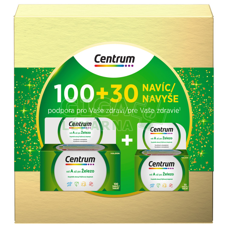 CENTRUM Od A až po železo darčekové balenie 100 + 30 tabliet navyše - Exp. 12/25