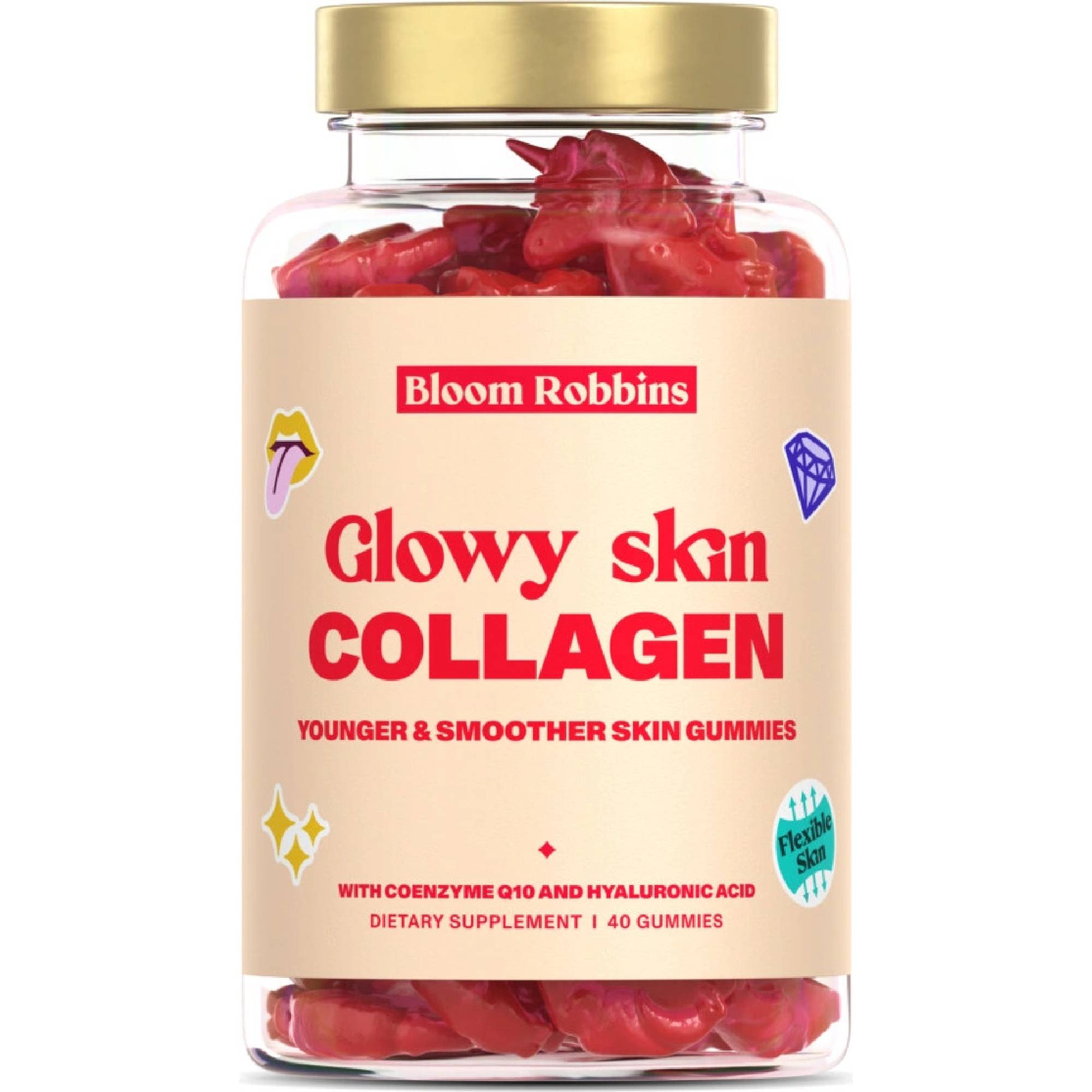 BLOOM ROBBINS Glowy skin collagen gummies 20 tabliet / Exp.2/26 Exp.: 02/2026