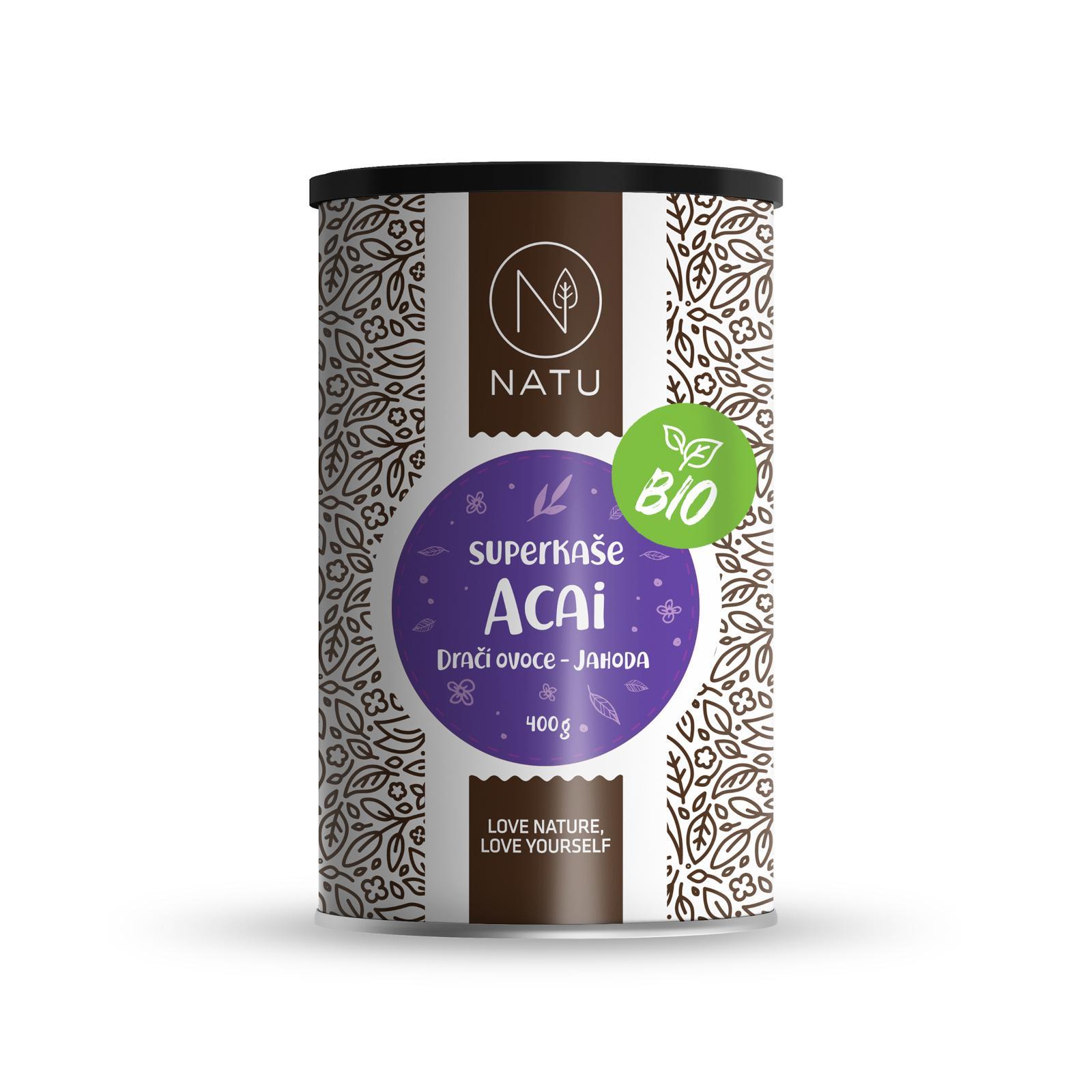 NATU Superkaša ACAI s dračím ovocím a jahodami 400g Vegan / Exp. 3/26