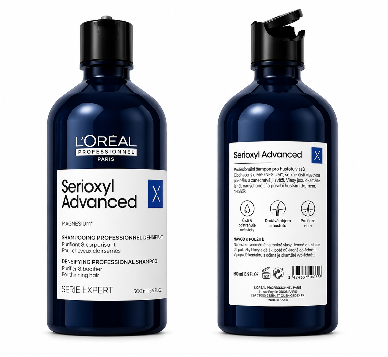 L'Oréal Professionnel Serioxyl Advanced Šampón 500ml (poškodený aplikátor)