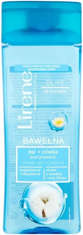 E-shop LIRENE olivový sprchový gél s BAVLNOU A LOTOSOM 250 ml