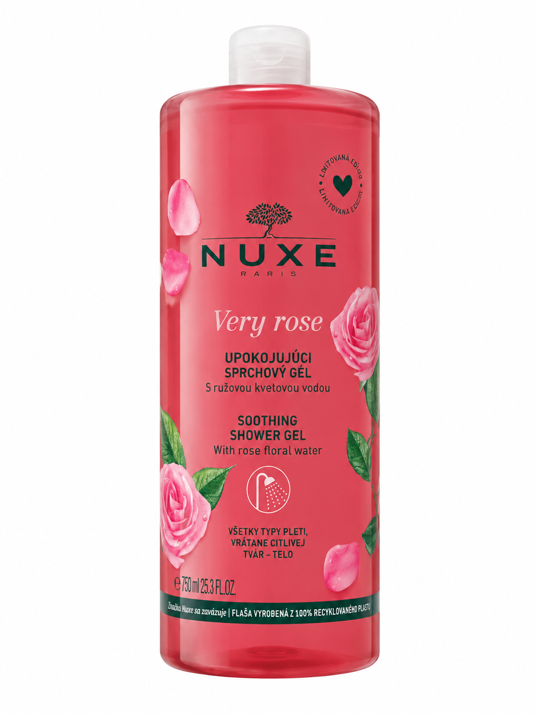 NUXE Very Rose Soothing Shower Gel 750 ml (poškodený aplikátor)