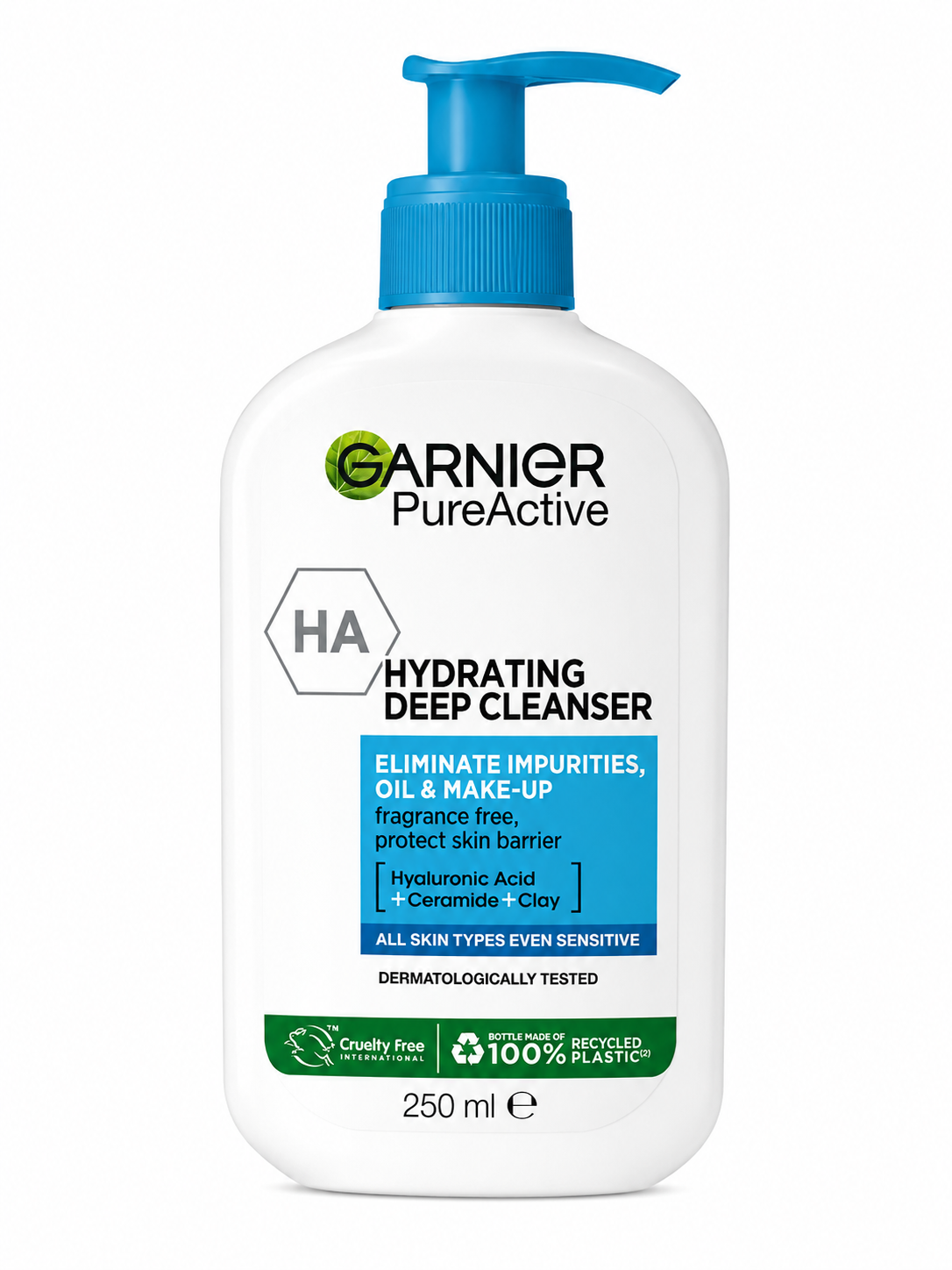 Garnier Pure Active HA Hydrating- čistiaci prípravok na tvár 250 ml (poškodený aplikátor)