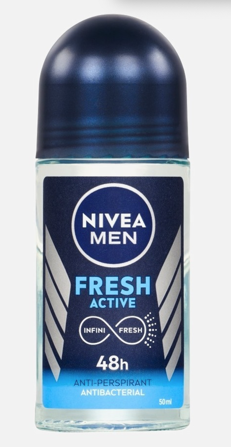 NIVEA MEN Fresh Active guľôčkový antiperspirant, 50 ml