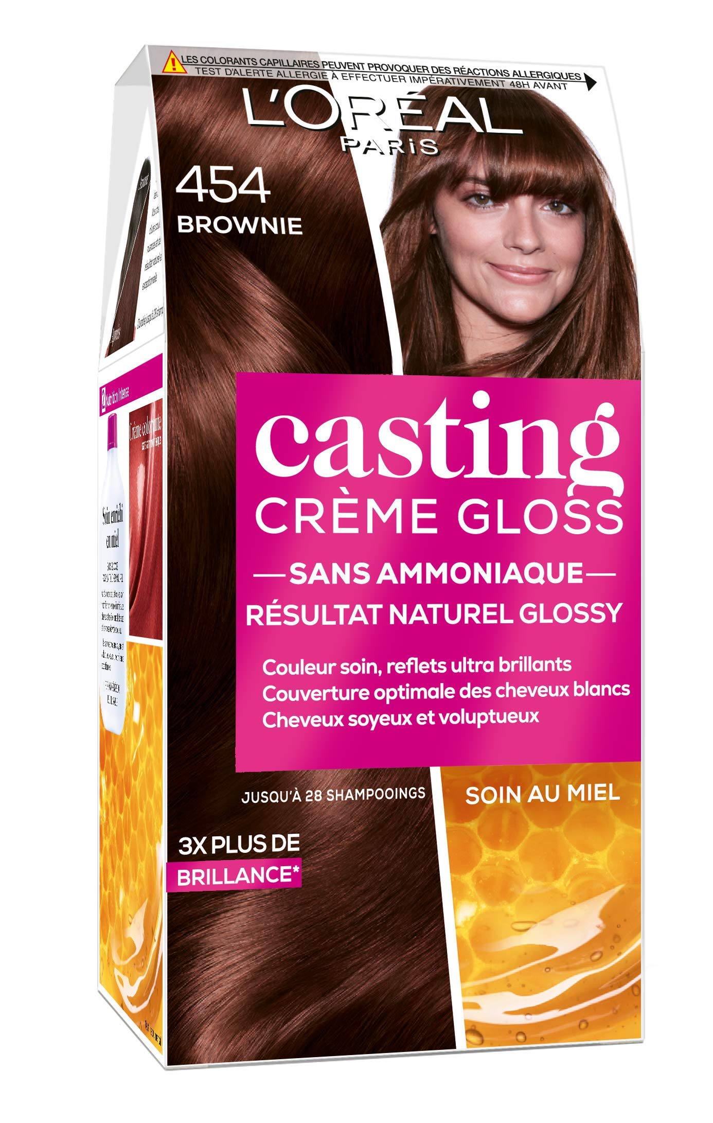 L'Oréal Paris Casting Cream Gloss farba na vlasy - 454 Brownie