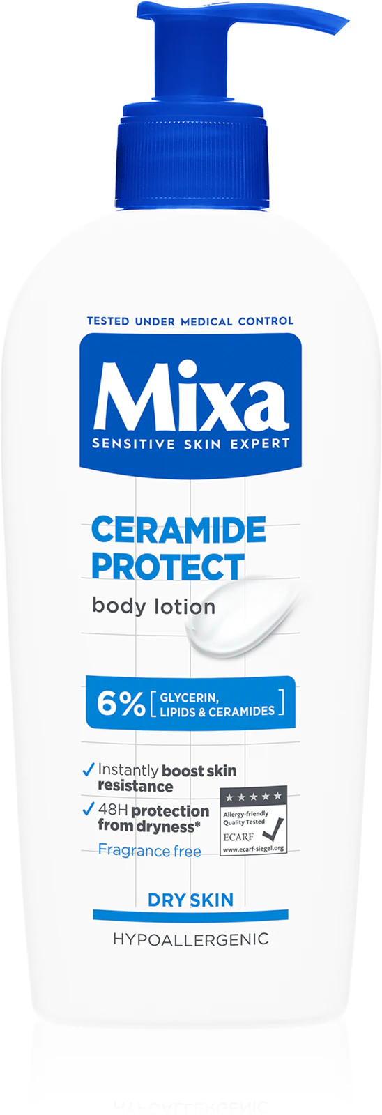 Mixa Ceramide Protect vysoko tolerantné ochranné telové mlieko 400 ml, zlomený aplikátor
